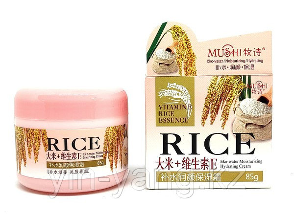 Увлажняющий крем с экстрактом риса и витамином Е (MUSHI), 85г