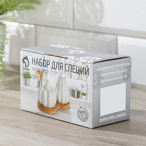 Набор для специй Доляна «Витамины», 2 предмета: солонка, перечница, фото 2