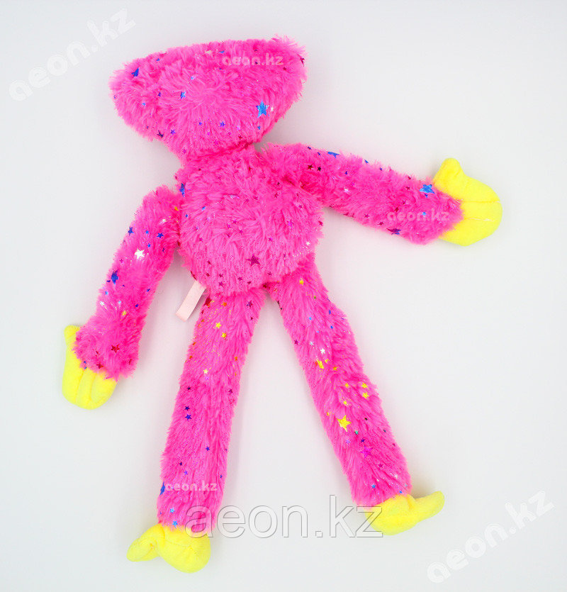 Мягкая игрушка Блестящий Хаги Ваги с липучками на руках 40 см Розовый - фото 4 - id-p102677586