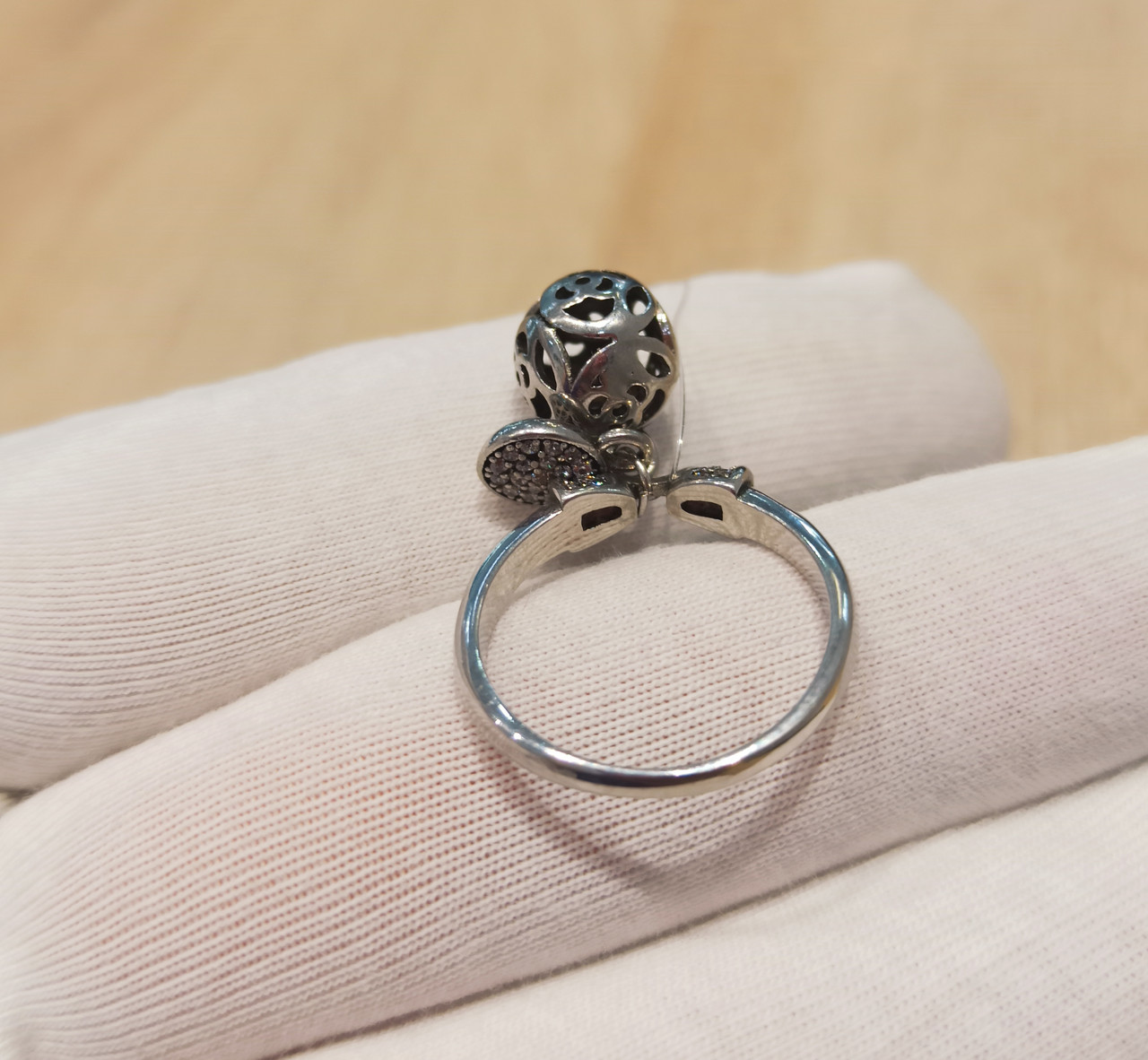 Кольцо с цирконом "Шар" / бижутерия - 17 размер - фото 2 - id-p86948621