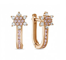 Серьги ЛУКАС E01-Z-59644-Z 1.40 г золото, фианит