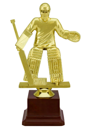 Награда Вратарь золото хоккей - фото 1 - id-p102683427