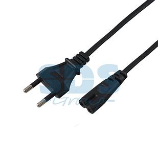 Шнур сетевой, вилка - евроразъем С7, кабель 2x0,5 мм², длина 1,8 метра (PE пакет) REXANT
