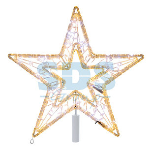 Светодиодная фигура «Звезда» 80 см, 80 светодиодов, с трубой и подвесом, цвет свечения теплый белый/белый