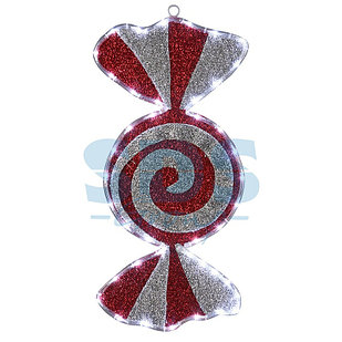 Фигура "Карамель" бархатная, размеры 60*30 см (42 БЕЛЫХ светодиодов)