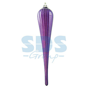Елочная фигура "Тающая сосулька", 28 см, цвет фиолетовый