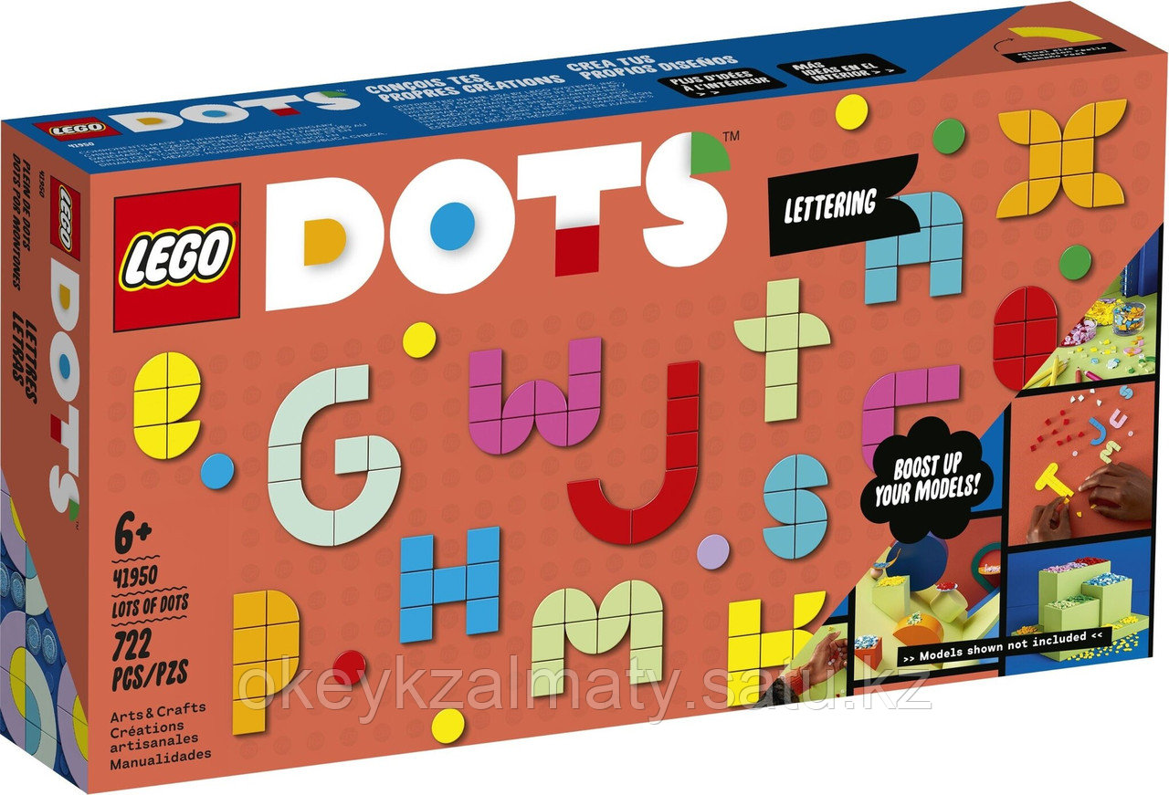 LEGO Dots: Большой набор тайлов: буквы 41950