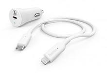 Комплект зар./устр. Hama H-183297 3A PD для Apple кабель Apple Lightning/Type-C белый (00183297)