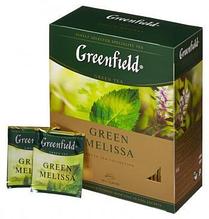 Чай Greenfield Green Melissa зеленый мелисса 100пак. карт/уп. (0879-09)