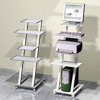 Столик-тележка медицинский инструментальный (металл) с 5 полками для аппаратуры