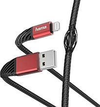 Кабель Hama 00187217 USB (m)-Lightning (m) 1.5м черный/красный
