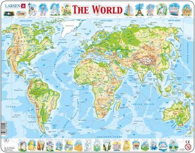Географическая карта мира (Англ.) (пазлы)