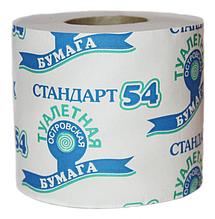 Бумага туалетная Островская Стандарт 54 бытовая 1-нослойная 35м серый (уп.:48рул)
