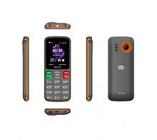 Мобильный телефон Digma S240 Linx 32Mb серый/оранжевый моноблок 2Sim 2.44" 240x320 0.08Mpix GSM900/1800 MP3 FM