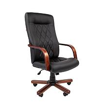 Кресло Офисное кресло EChair 430 TPU экокожа черный, дерево