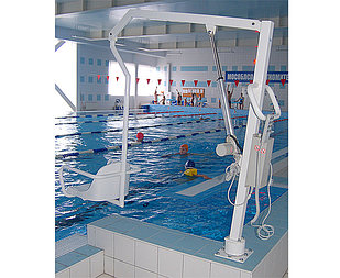 Подъемник для бассейна с электрическим приводом с аккумулятором для инвалидов ИПБ-170Э