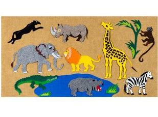 Игра-пособие для детей «Африканские животные», 100 на 50см