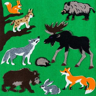 Игра-пособие для детей «Лесные животные», 50 на 50см