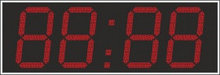 Электронные часы-термометр для улицы (Яркость светодиода 2 кд. - тень, солнце). Высота знака 70 см