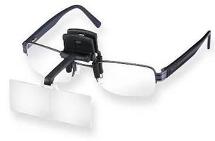 Лупа-клип бинокулярная с креплением на очки laboCLIP, 74.5 х 28 мм, 2.5х