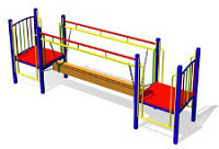 Гимнастический комплекс Юниор с подвесным бревном