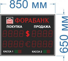 Табло курсов с переменным знаком №2 на 4 знака в поле валют