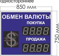 Табло курсов валют № 8. Переменный знак. (одностороннее)