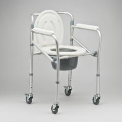 Кресло-коляска с санитарным оснащением для инвалидов FS695S (алюминиевое, аналог FS696 )