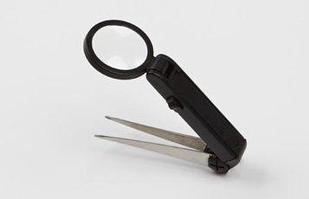 Пинцет с лупой и подсветкой