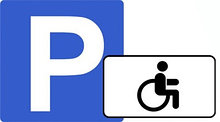 Знак «Парковка для инвалидов» (2 знака в комплекте и крепеж к ним, по ГОСТ 6.4 и 8.17)