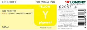 Чернила R270/L800 LOMOND LE10-001Y Yellow / Желтый 100ml Пигментные