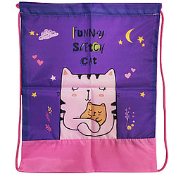 Мешок-рюкзак для сменной обуви Funny Sketch Cat