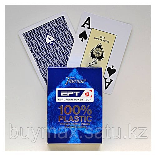 Пластиковые карты для покера Fournier EPT (European Poker tour), синяя рубашка - фото 4 - id-p102748807