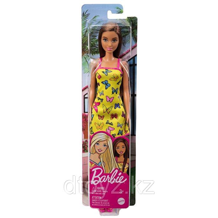 Кукла Barbie в желтом платье с бабочкакми HBV08