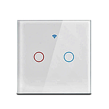 Выключатель 2-х канальный сенсорный без нуля Wi-Fi + радио 433MHz, фото 2