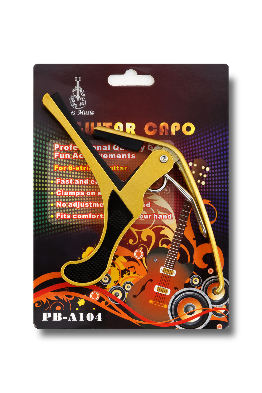 Каподастр для гитары Guitar Capo PB-A104 желтый
