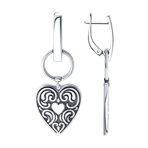 Серьги из серебра SOKOLOV 95020074 чернение