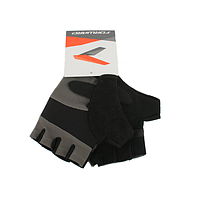 Велоперчатки , BI16003, XL, короткий палец, черный, FORWARD logo, серый,
