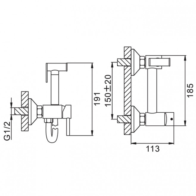 Смеситель с гигиеническим душем FRAP F7503-6 - фото 6 - id-p102751770