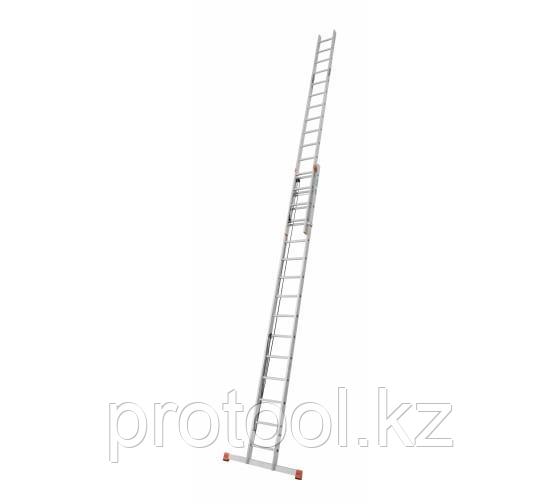 Двухсекционная вытягиваемая тросом лестница Krause MONTO ROBILO 2 х 18 перекладин 129871 - фото 4 - id-p102753641