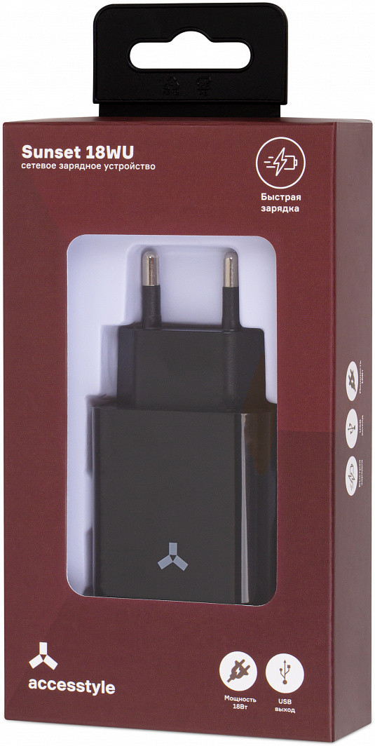 Accesstyle Sunset 18WU Зарядное устройство с USB и TYPE-C и функцией быстрой зарядки - фото 2 - id-p102753837