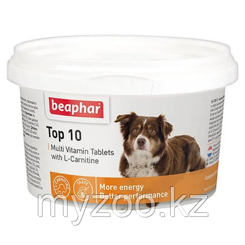 Beaphar Top 10 для собак, 180 таб. |Мультивитаминная добавка с L-карнитином|
