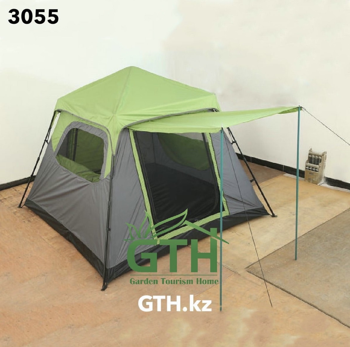 Двухслойная полуавтоматическая палатка с полом 230х230х190см. Модель: CK-3056. Доставка. - фото 3 - id-p87116451