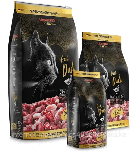Беззерновой сухой корм для кошек Leonardo fresh Duck & Poultry с уткой и птицей