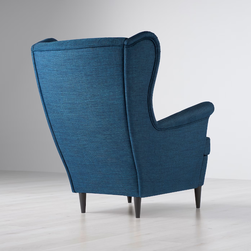Кресло ТОЙВО (STRANDMON, ткань Skiftebo), тёмно-синий - фото 3 - id-p102769240