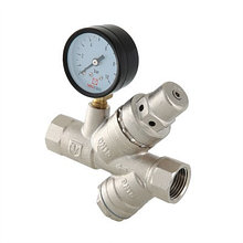Подпиточный клапан VALTEC с фильтром механической очистки и манометром, 1/2"