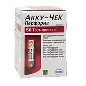 Тест-полоски Accu-Chek Performa д/определения глюкозы в крови №50 кор