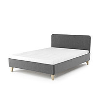 Кровать Salotti Сканди 160, рогожка, ткань Шифт, темно-серый