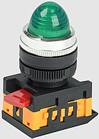 Лампа AL-22 сигнальная d=22мм зеленый неон/240В цилиндр IEK