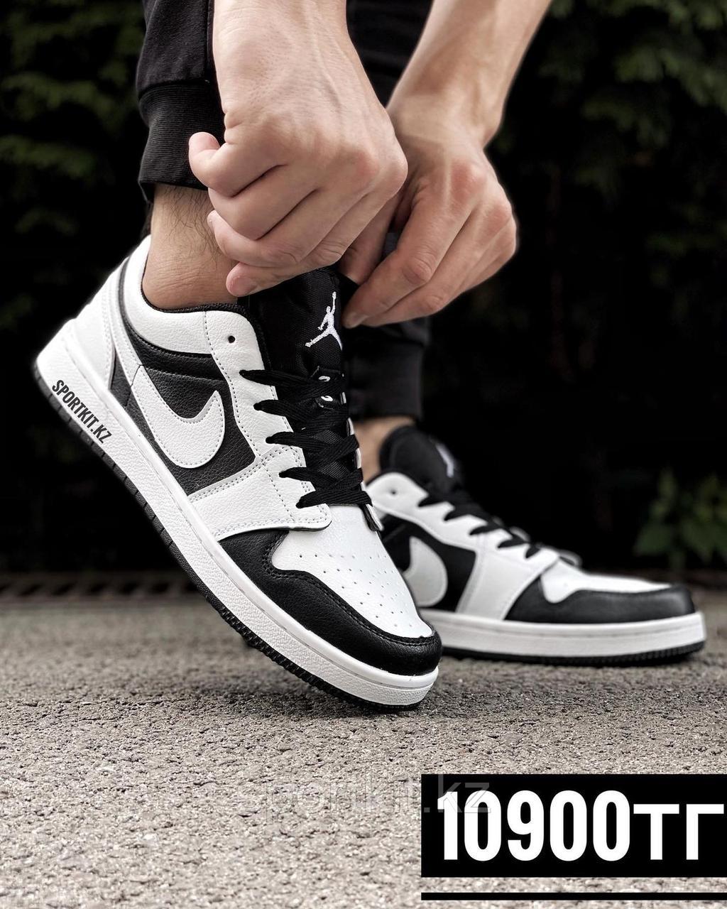 Кеды Nike Jordan низк бел чер лого - фото 1 - id-p102785649